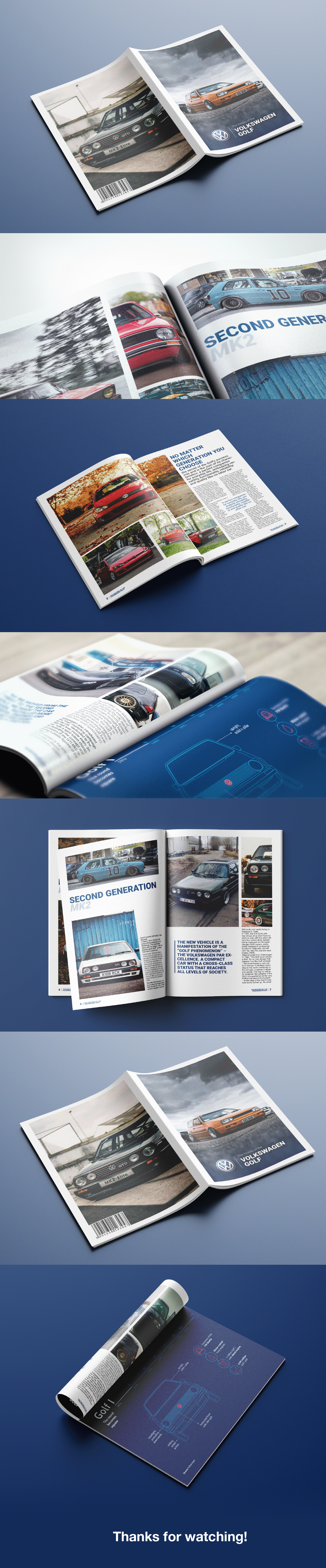 branding  brochure design brochure magazine Cars editorial golf graphic design  design volskwagen