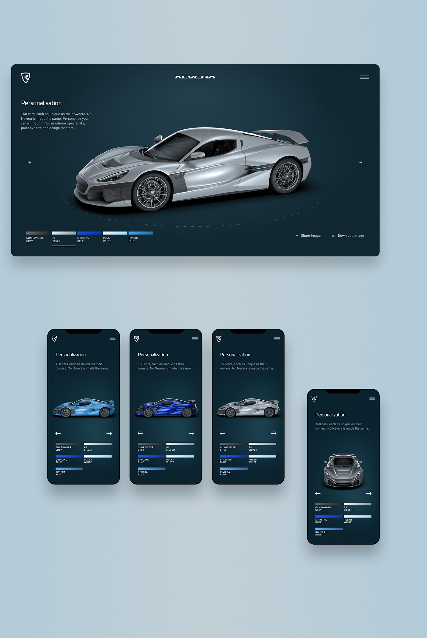 animation  Cars development interaction Rimac UI/UX Web Design  Website