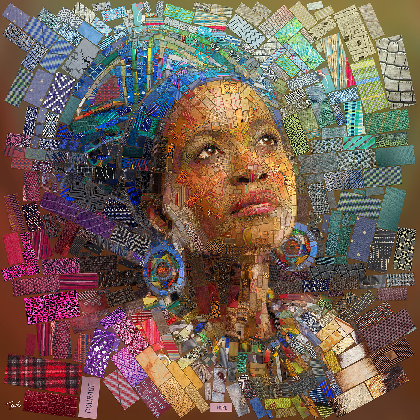 photomosaic mosaic computer graphics decoration african girls ghetto pattern roots maternity zulu warrior