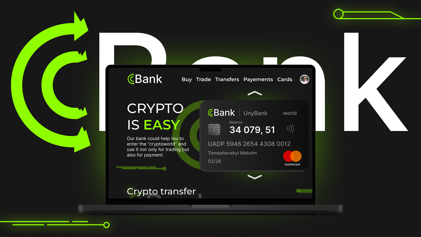 Bank blockchain crypto cryptocurrency design finance money UI/UX Web Design  Website