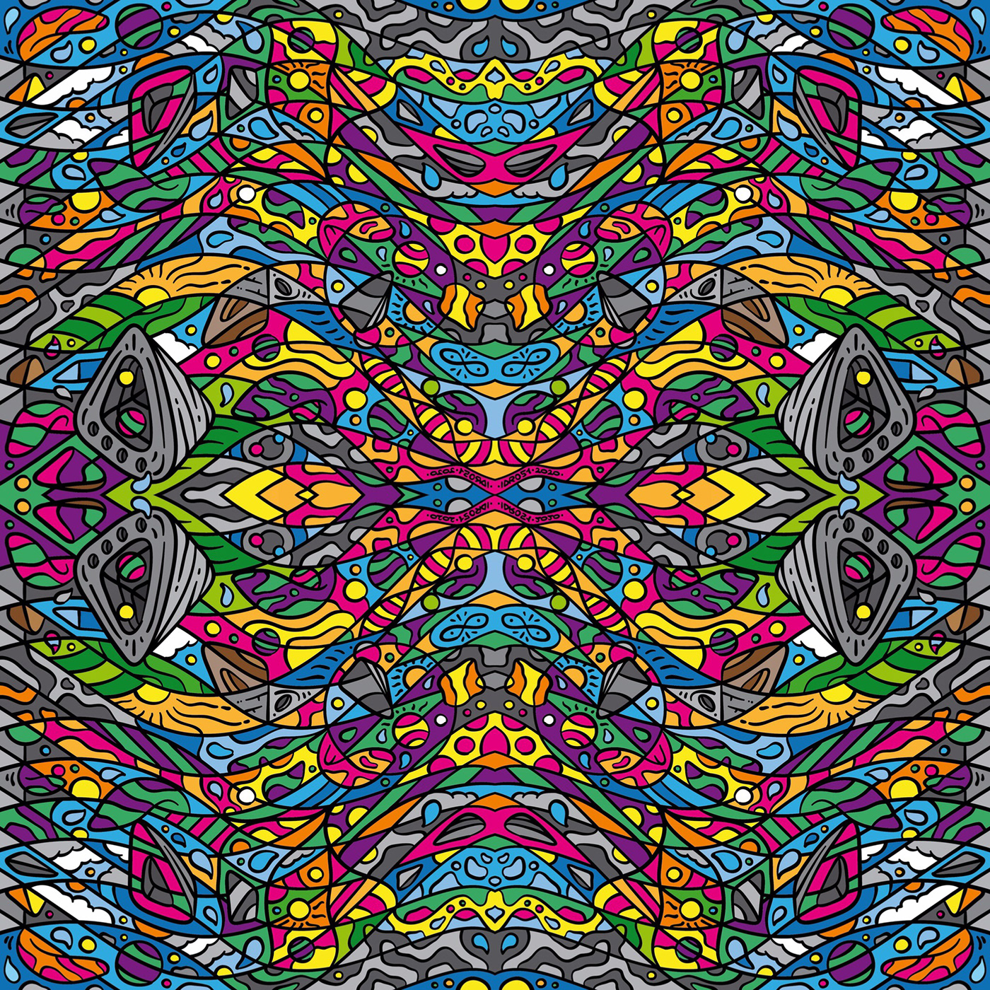 adobe design digitalart experimental flow fractal idro51 ILLUSTRATION  kaleidoscopic pattern psychedelicart   tropicalia wacom
