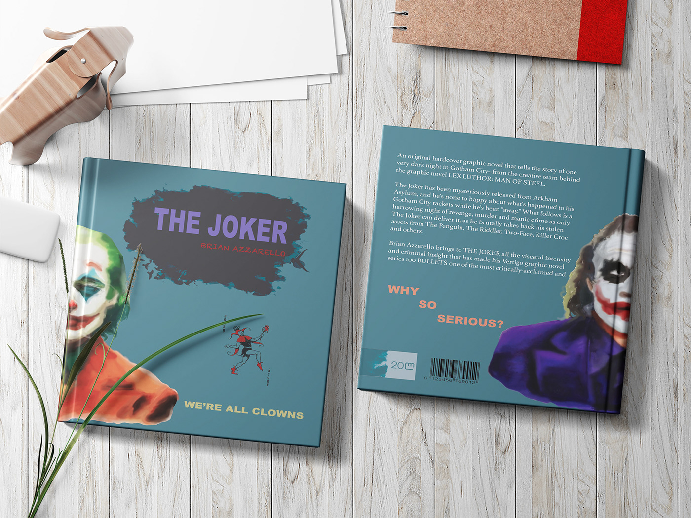 book book cover Book Cover Design brian azzarello photoshop the joker