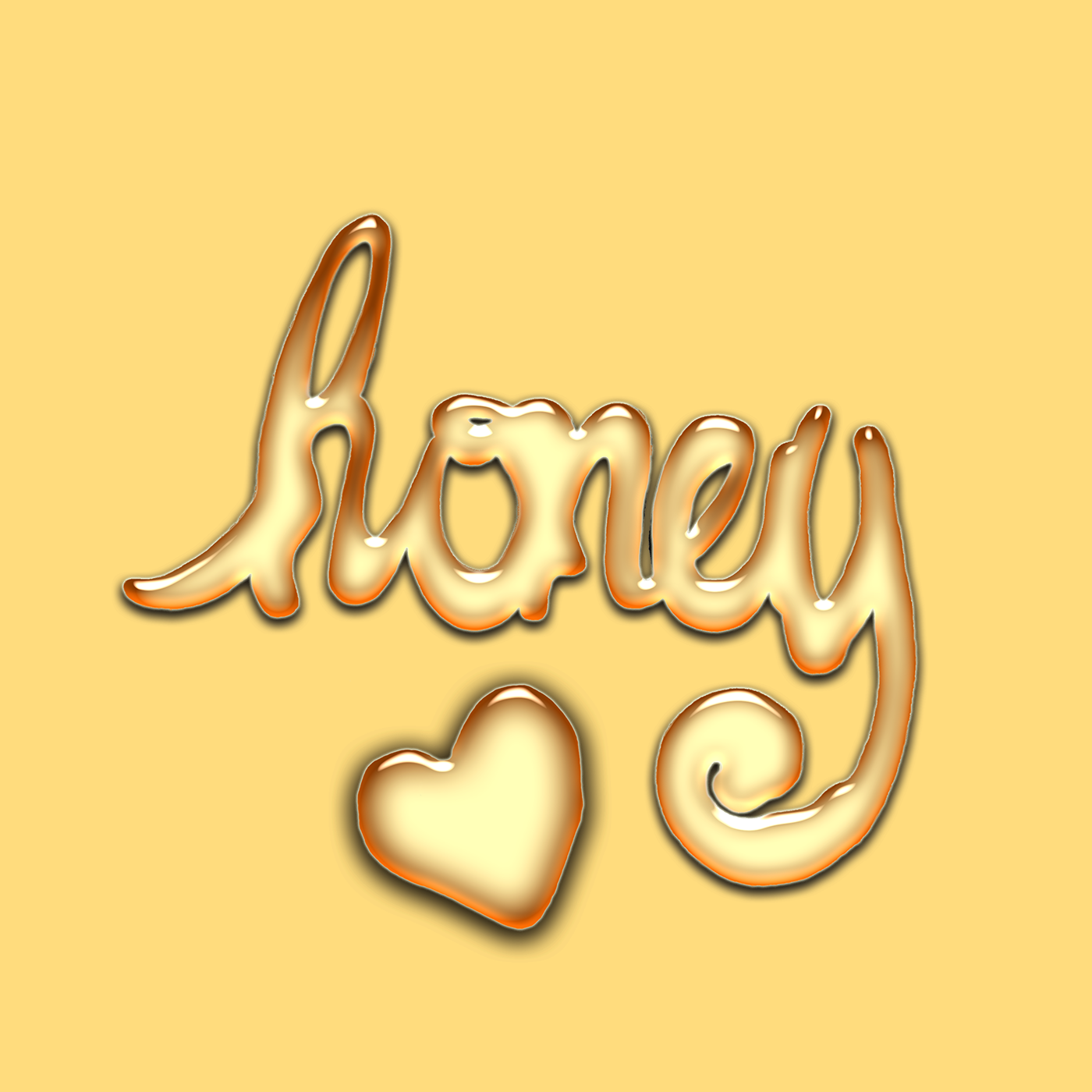 honey Hand Lettered sketch honey effect honey logo 