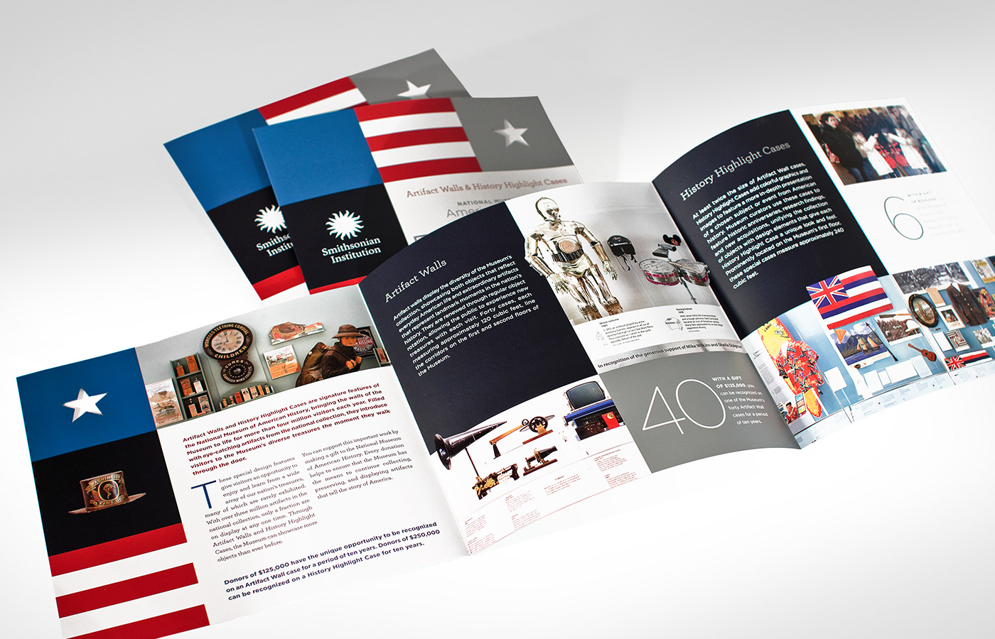 american  history smithsonian folder  brochure museum dc flag stripes red White blue
