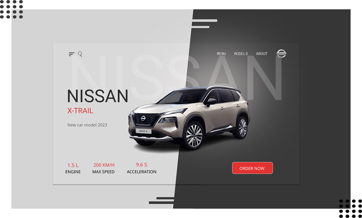 car automobile business modern Figma Web Design  веб-дизайн