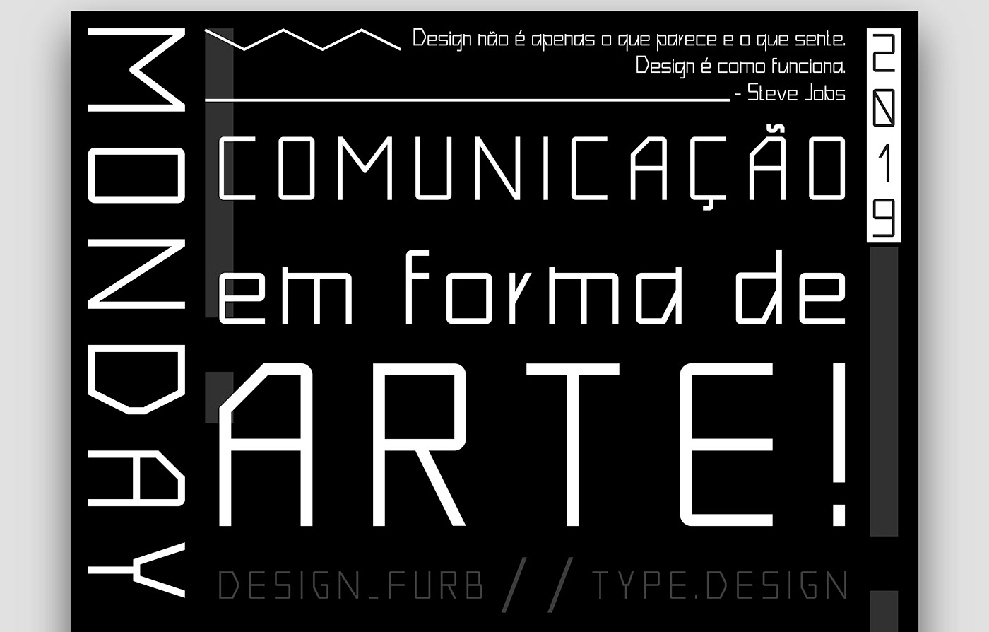 tipografia design autoral projeto faculdade