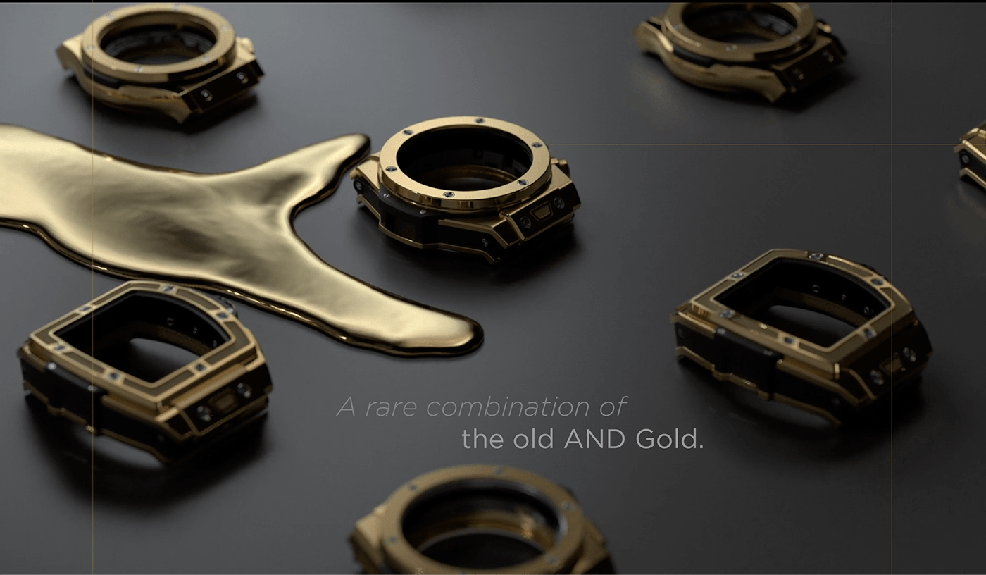 black gold brand identity Branding design conceptart graphic design  Interaction design  Logo Design visual design visual identity Watches