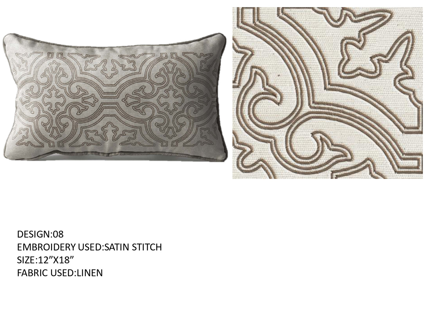 cushion decorative design elegant embroidery design Fashion  pattern design  surface textile design  texture