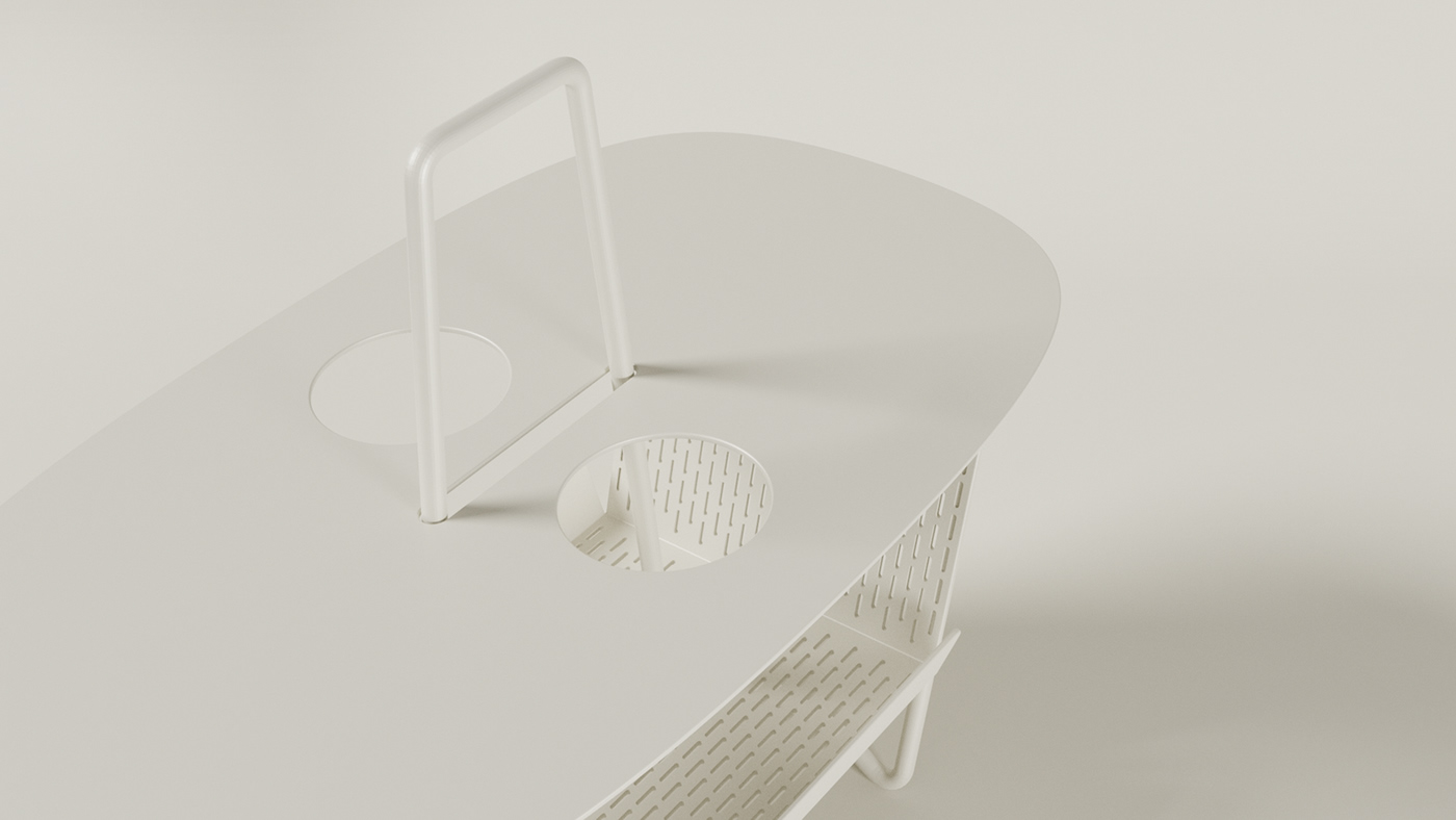 3D blender Brand Design color Funiture Design industrial design  outdoor furniture product design  Render steel