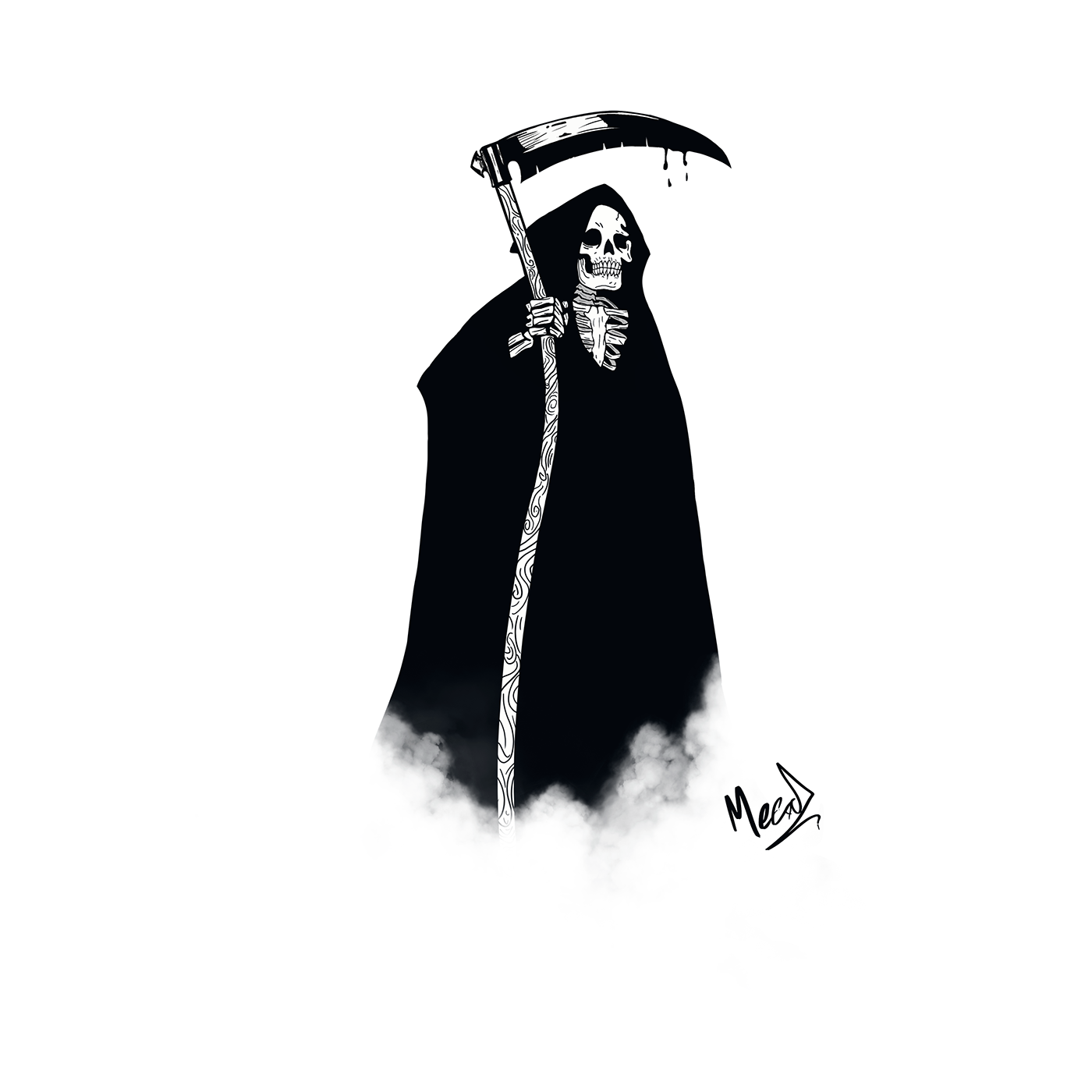 death grim reaper illustratation logo photoshop reaper tattoo