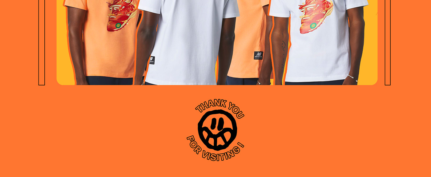 apparel artist collaboration fresh Fruit graphic design  ILLUSTRATION  New Balance orange sneakers yellow