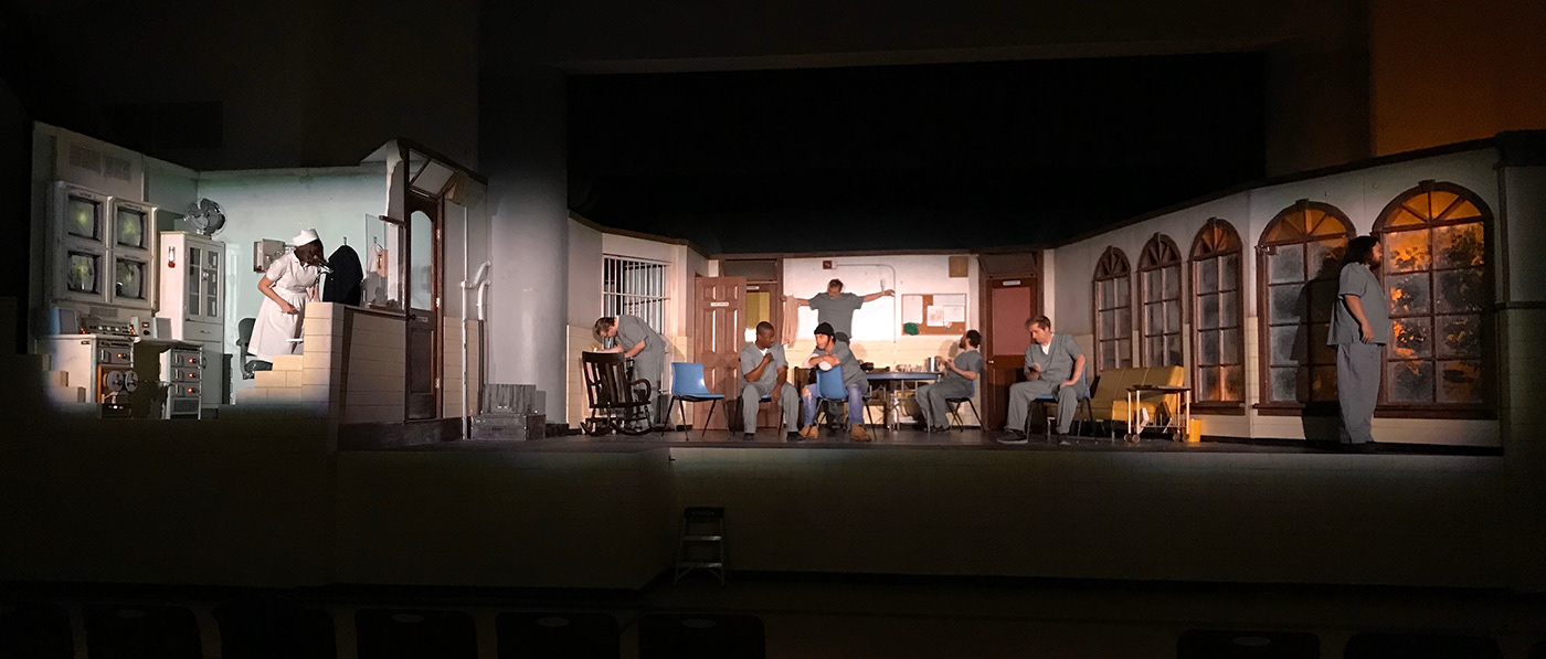 set design  Scenic Painting Theatre Performing Arts  Scenic Design Charge Artist  Scenic artist arts for life ofallon theatre works cuckoos nest 