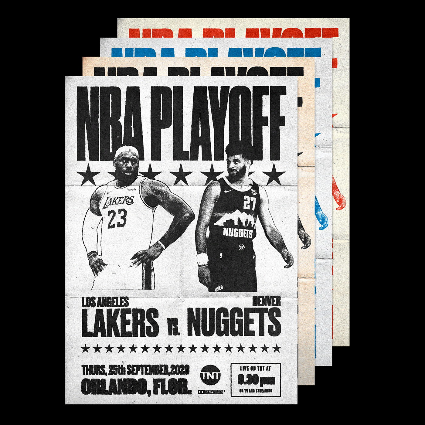 adidas basket LeBron logo NBA Nike playoff poster typography   vintage
