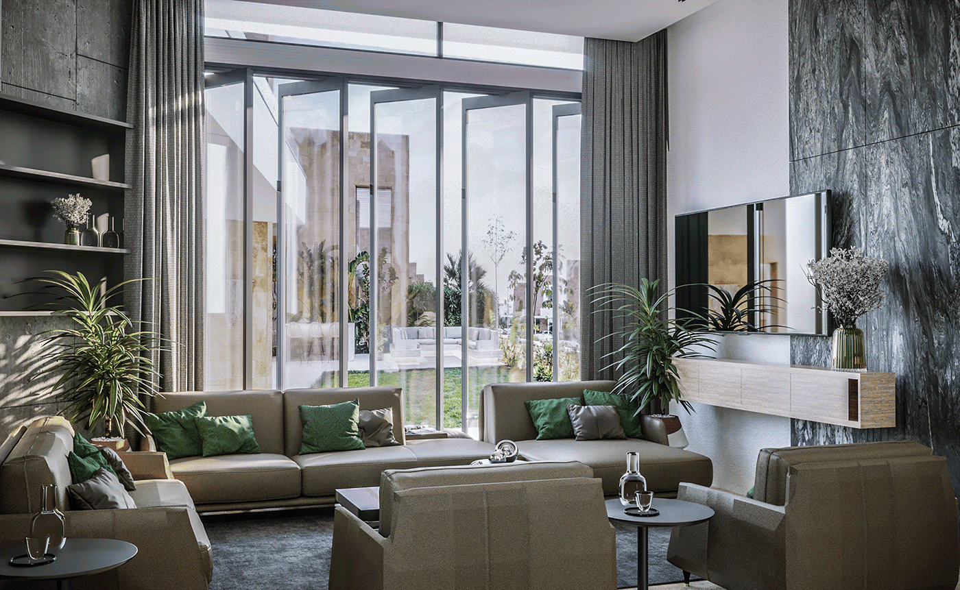 3D architecture flat Interior interior design  living room minimal modern simple visualization