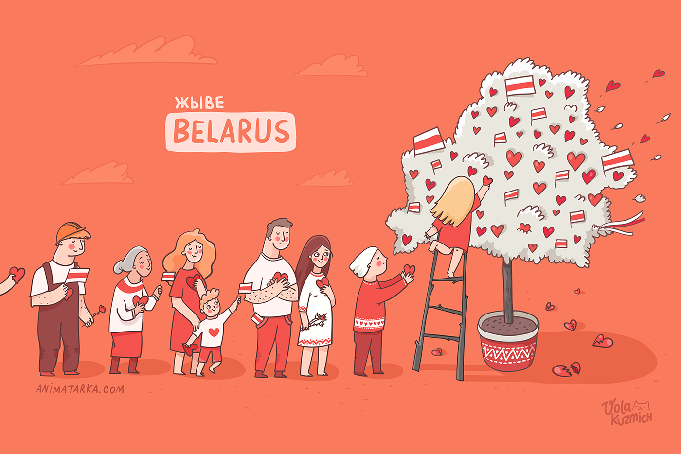 belarus belarus flag families hearts Love people protest red Solidarity support