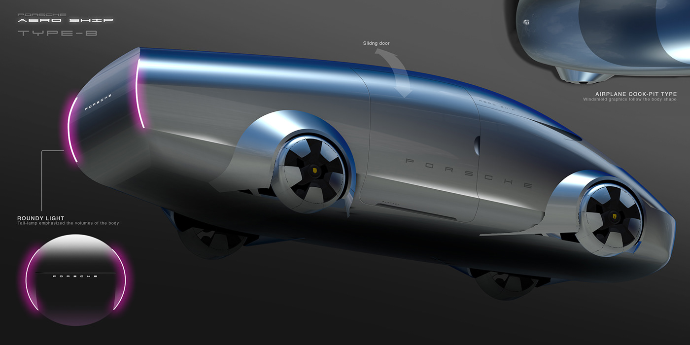 Automotive design future Porsche Van 3D Alias concept car electric vehicle product design  transportation  design