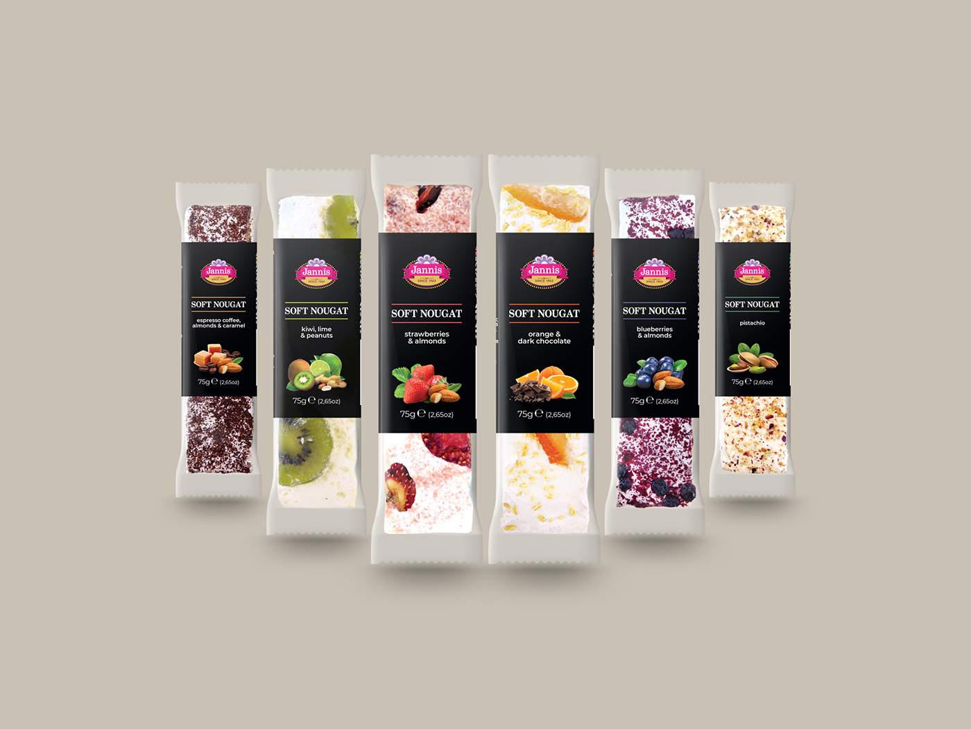black Delights Flavours Food  fruits greek Label Packaging snacks Sweets