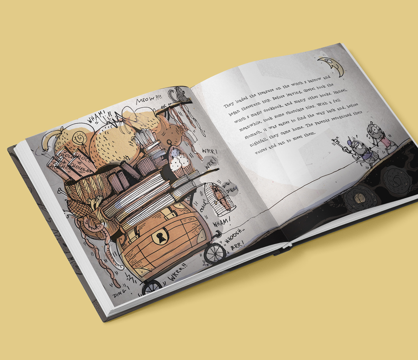 Hansel&Gretel illustrated book for children on Behance