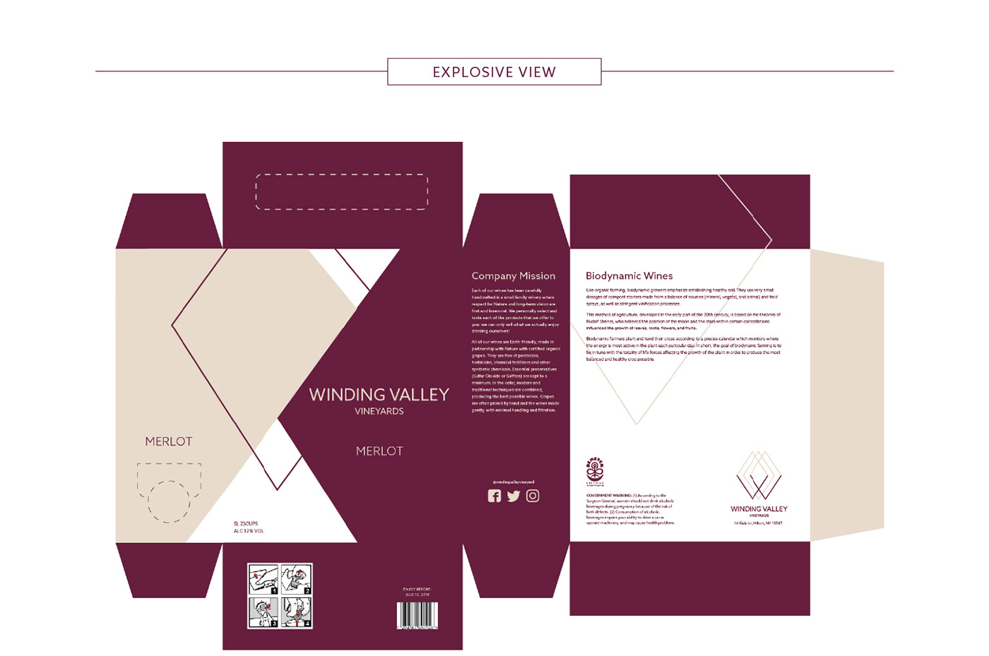 business card envelope graphic production letterhead Packaging vineyard wine wine box