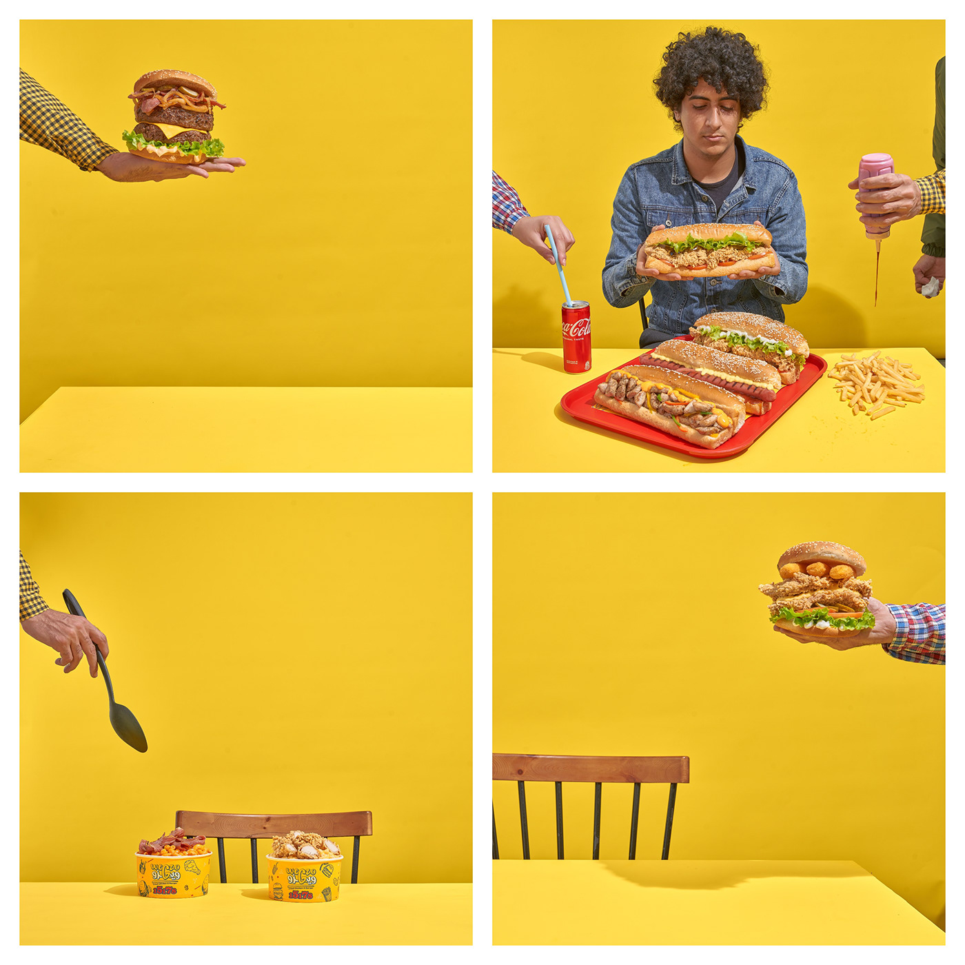 Advertising  art direction  burger campaign commercial Food  fried chicken Photography  photoshoot retouching 