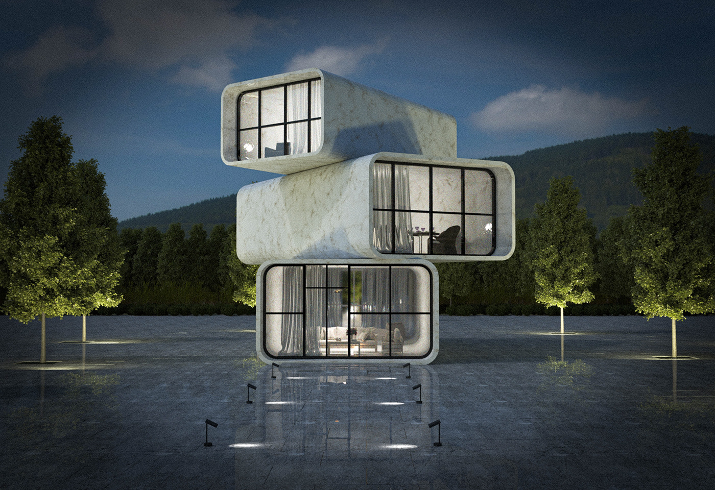 architecture house HOUSE DESIGN design interior 3ds max vray modern Render 3D interrior design