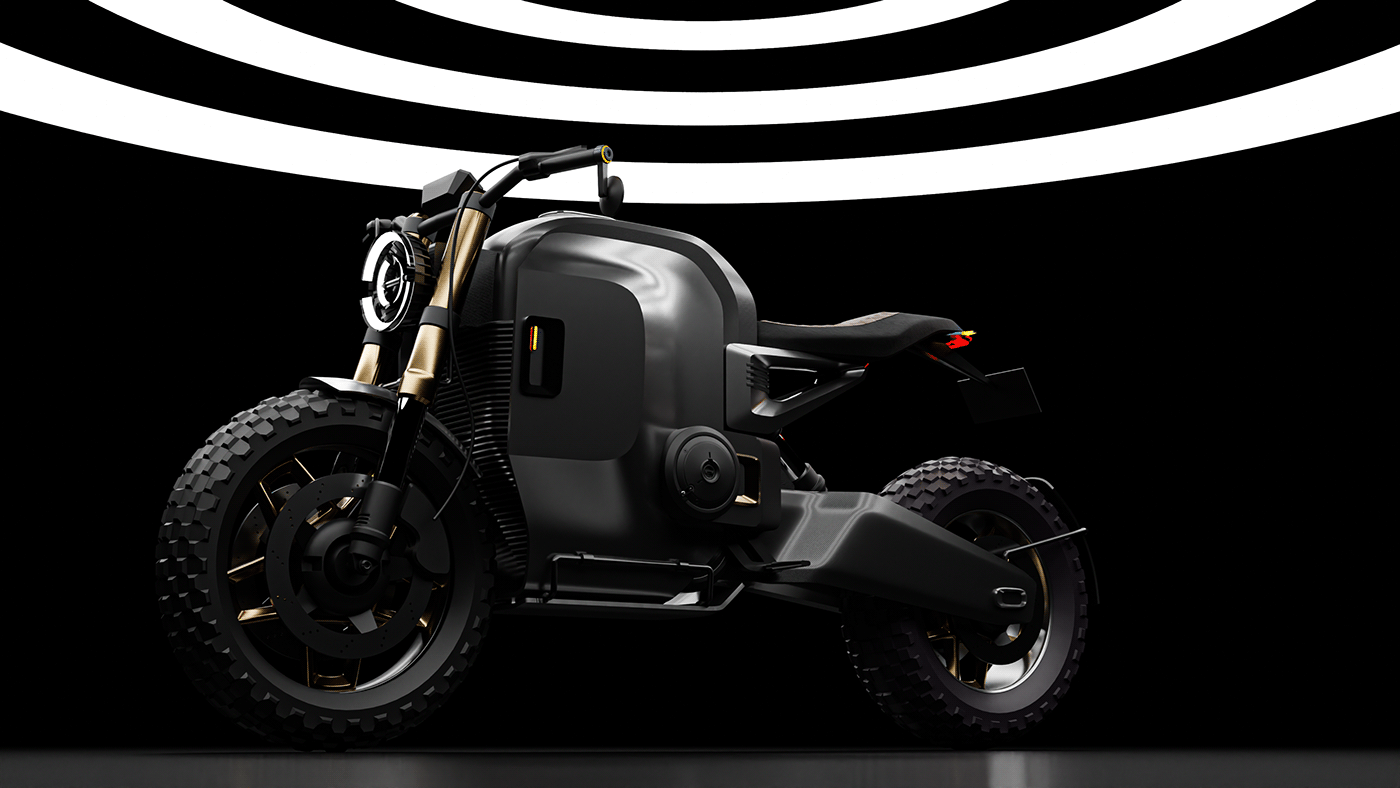 Bike blender concept cycles Digital Art  electric motorcycle photoshop scrambler