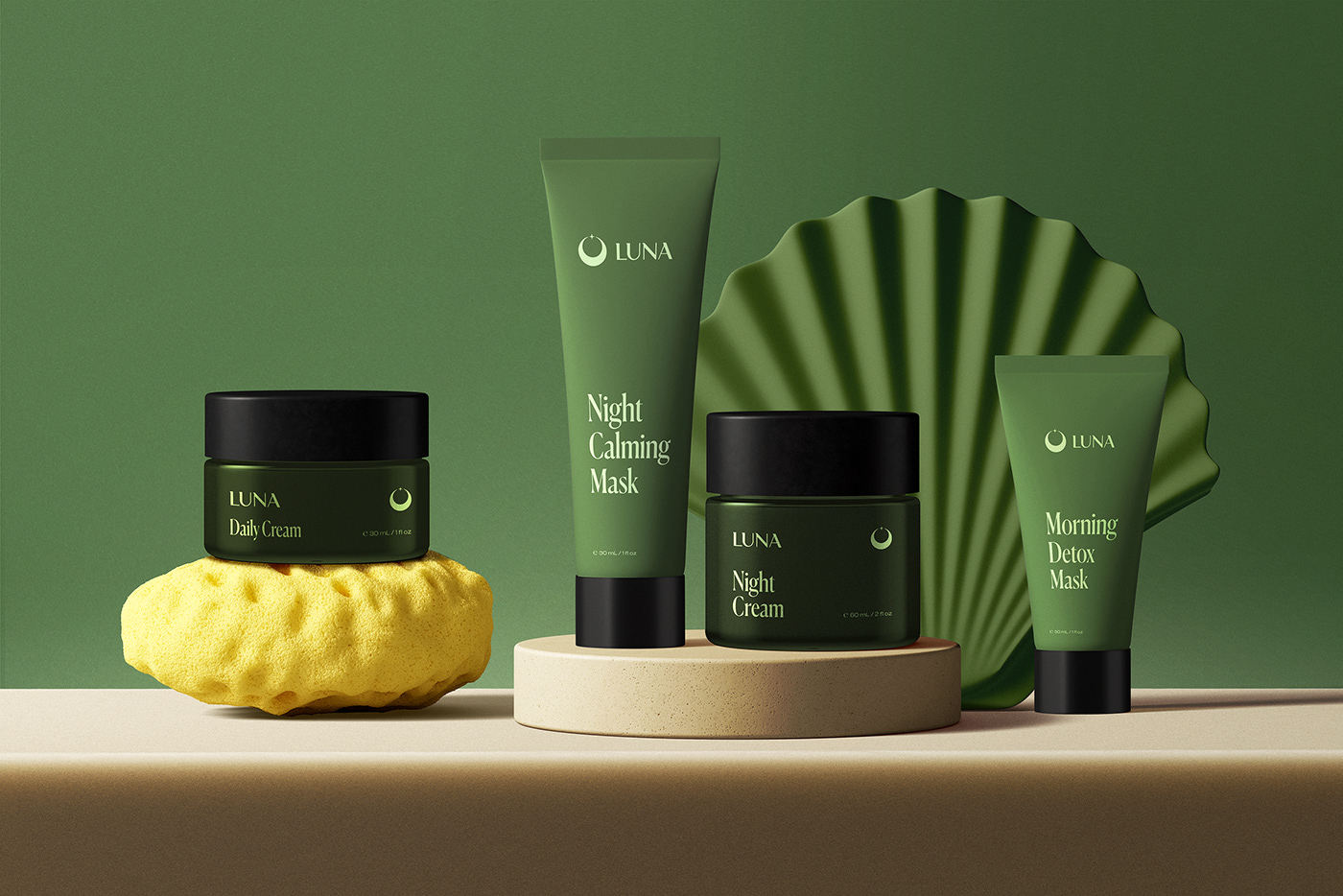 luna moon moonlight skincare skin skin care skincare branding Skincare packaging Skincare Products product packaging