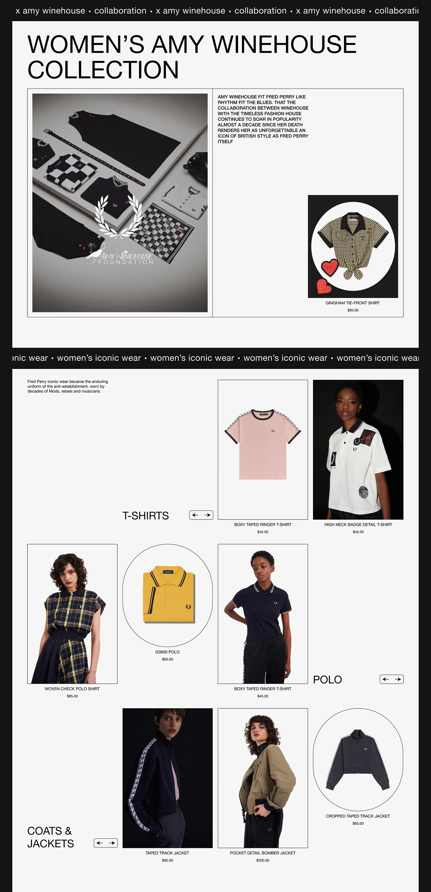 concept fred perry gorillaz motion UX UI DESign Website brand Ecommerce ui design user experience