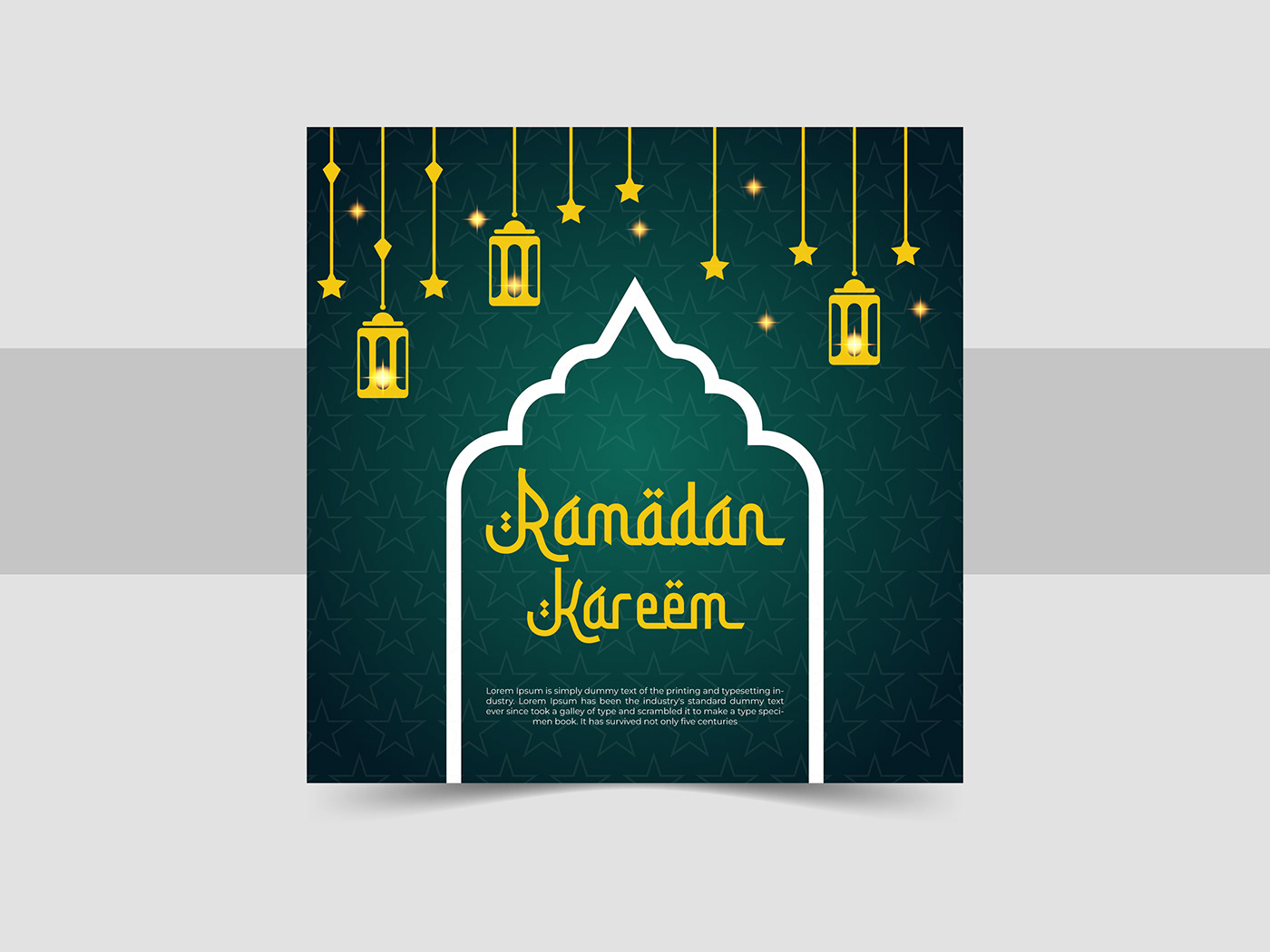 ramadan islamic post banner corporate graphic arabic media muslim vector