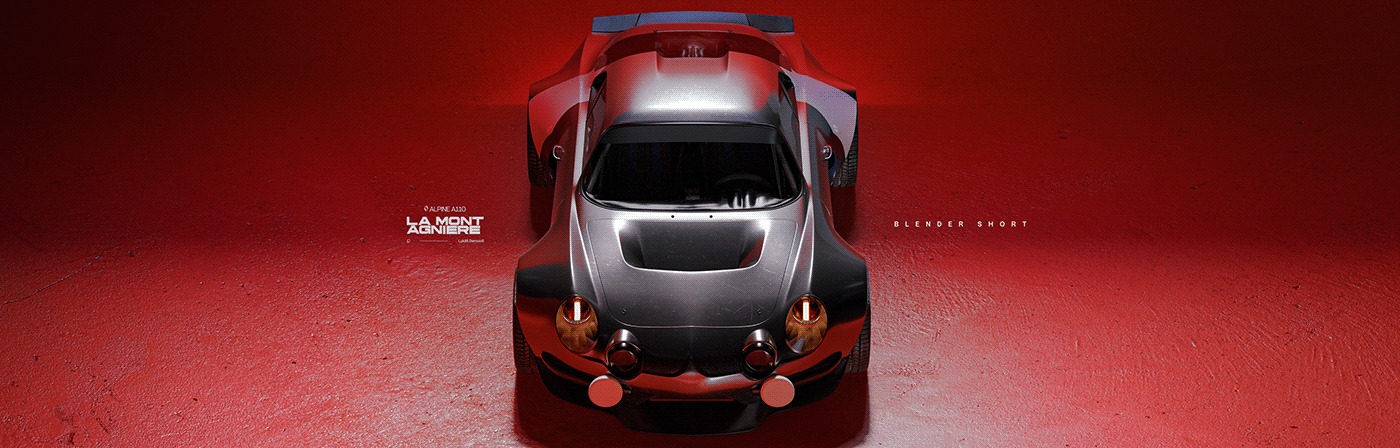 alpine widebody automotive   3D motion design rally Motorsport blender animation  a110