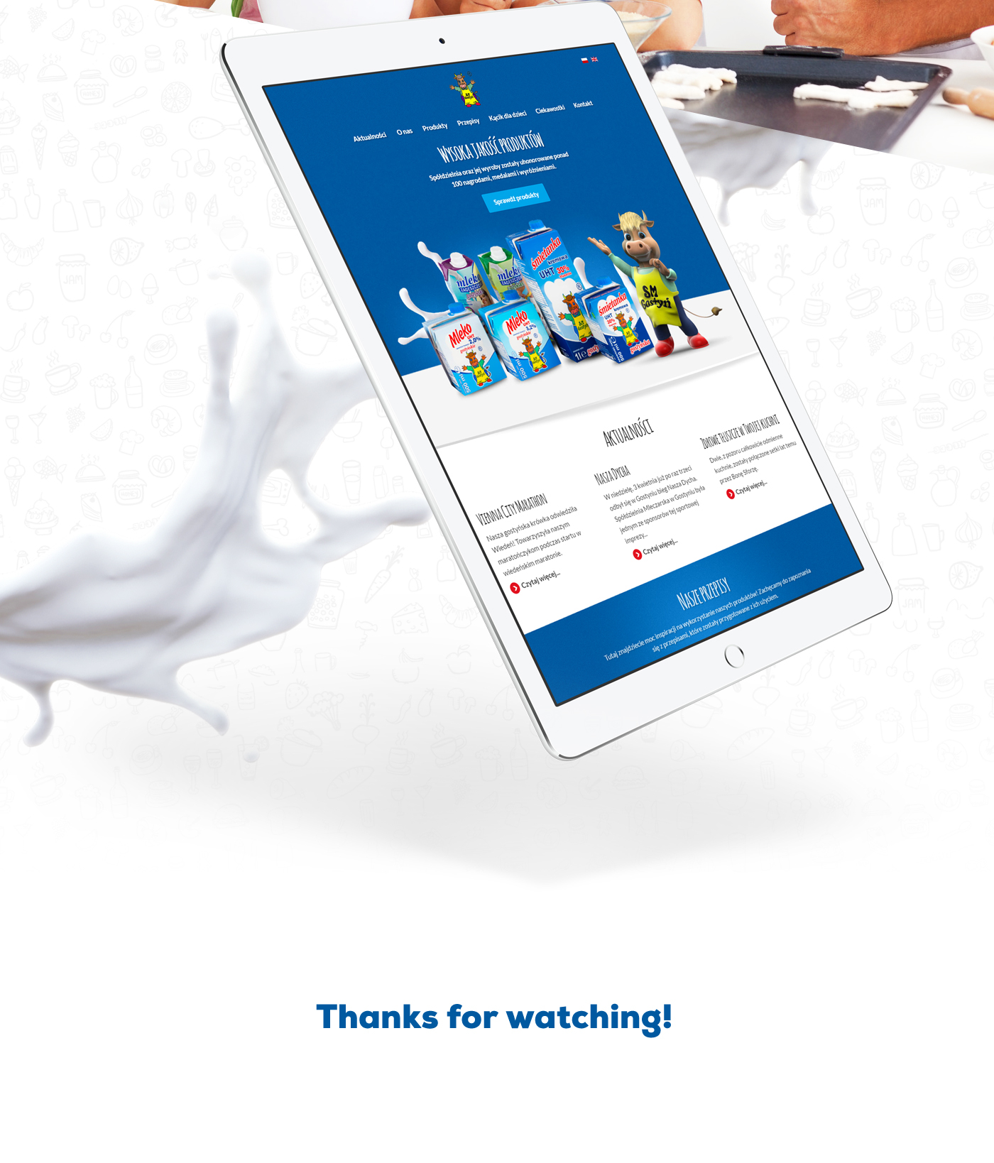 Web design graphic UI ux mobile Responsive adstone milk poznan poland