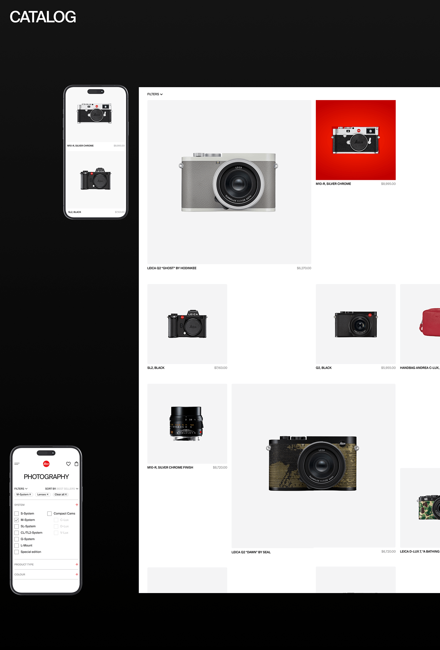 UX design uiux equipment e-commerce online store Webdesign uidesign uxdesign Leica user interface