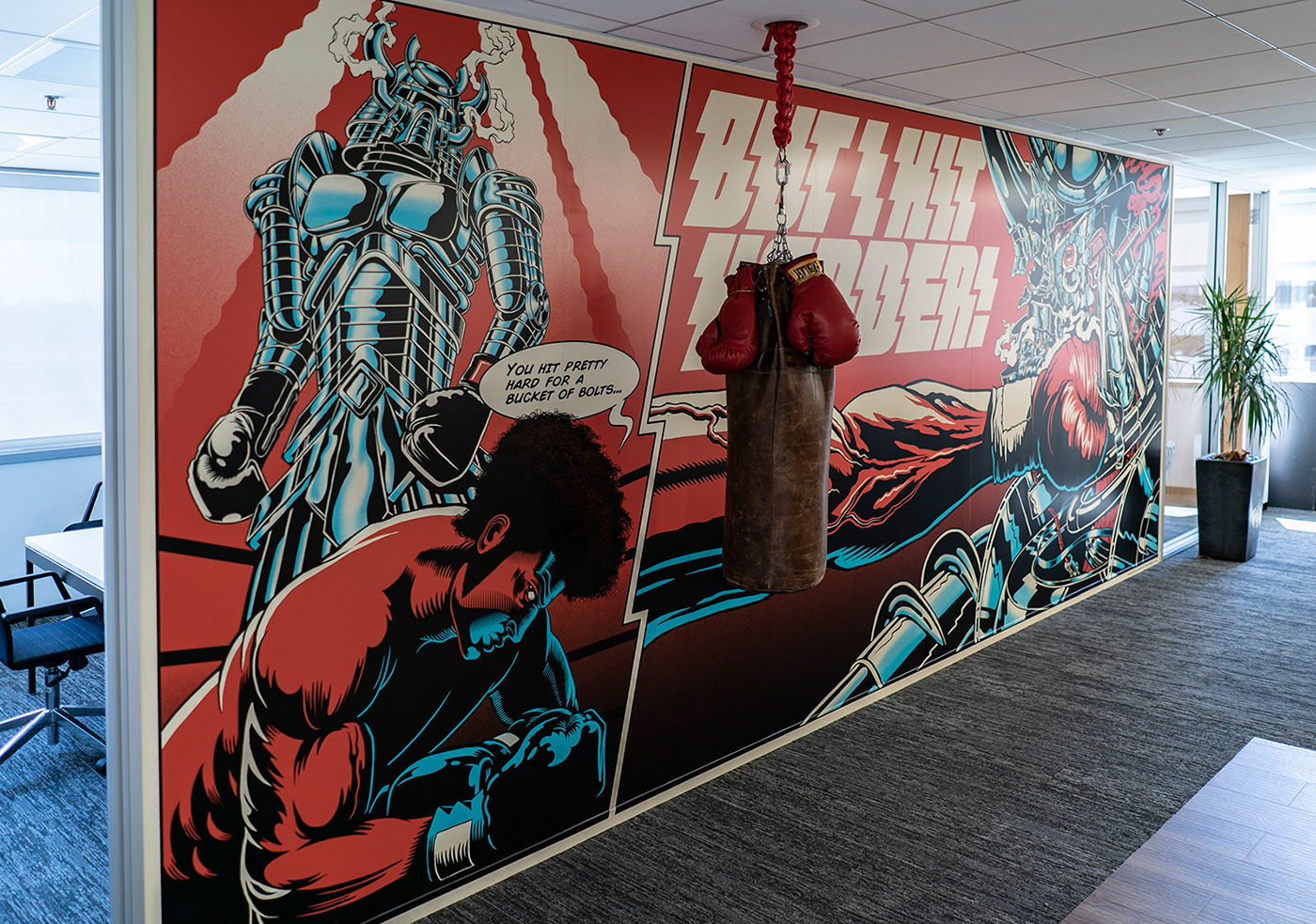 ILLUSTRATION  Mural Nike comic Graphic Novel sports Boxing typography   design dave arcade