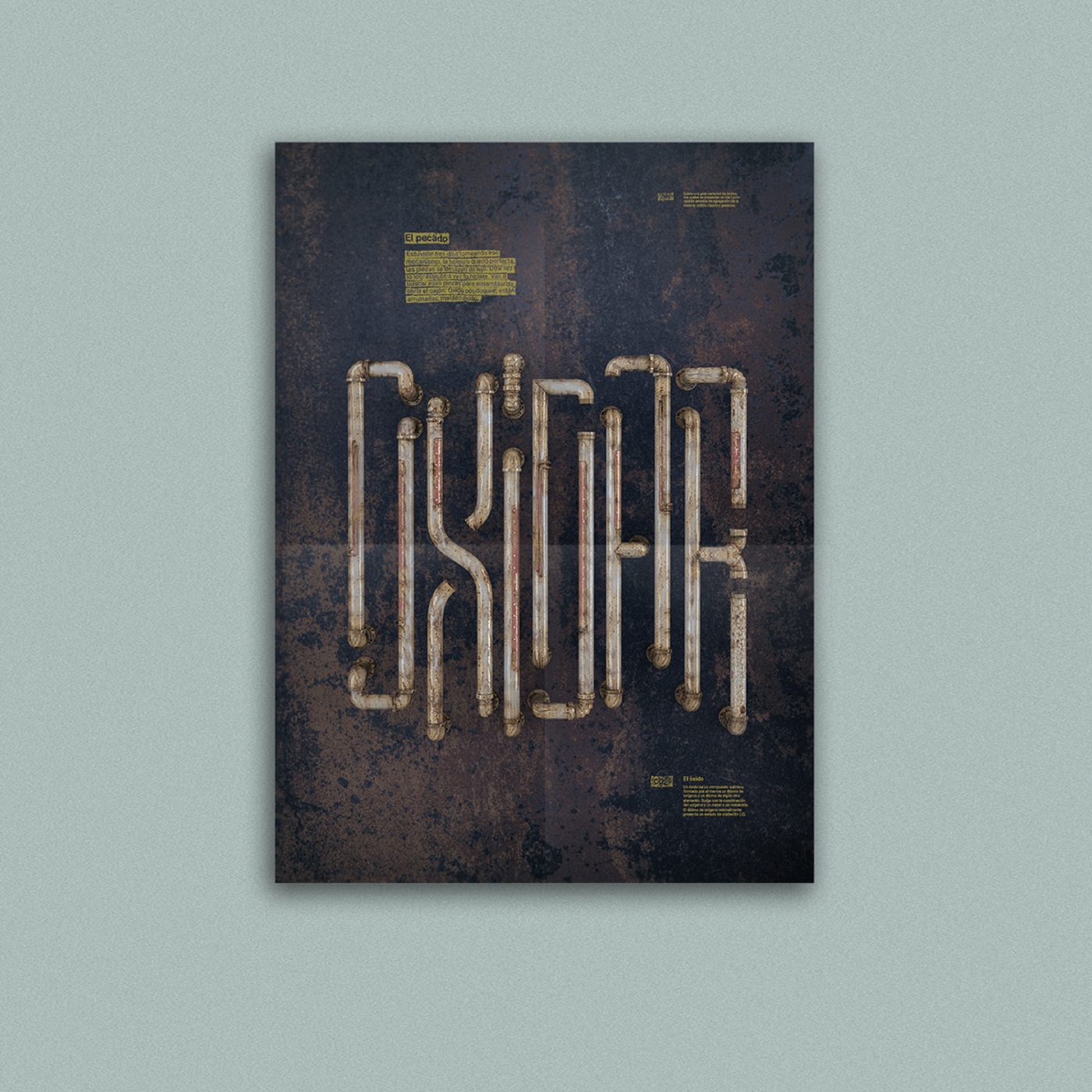 tipografia cosgaya tipo2 fadu type typography   poster oxidado oxido oxide