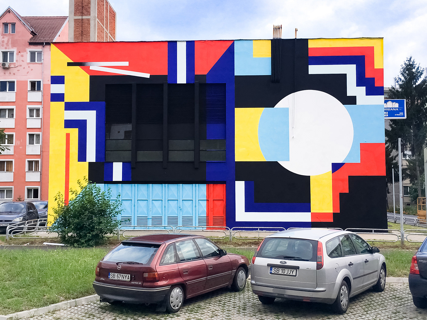 Mural streetart geometric graphic