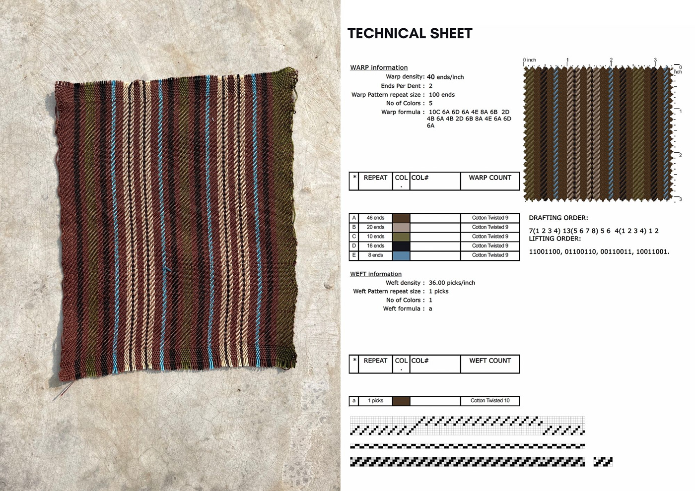 Textiles textile design  weaving handloom Woven check stripes dobby weave fabric