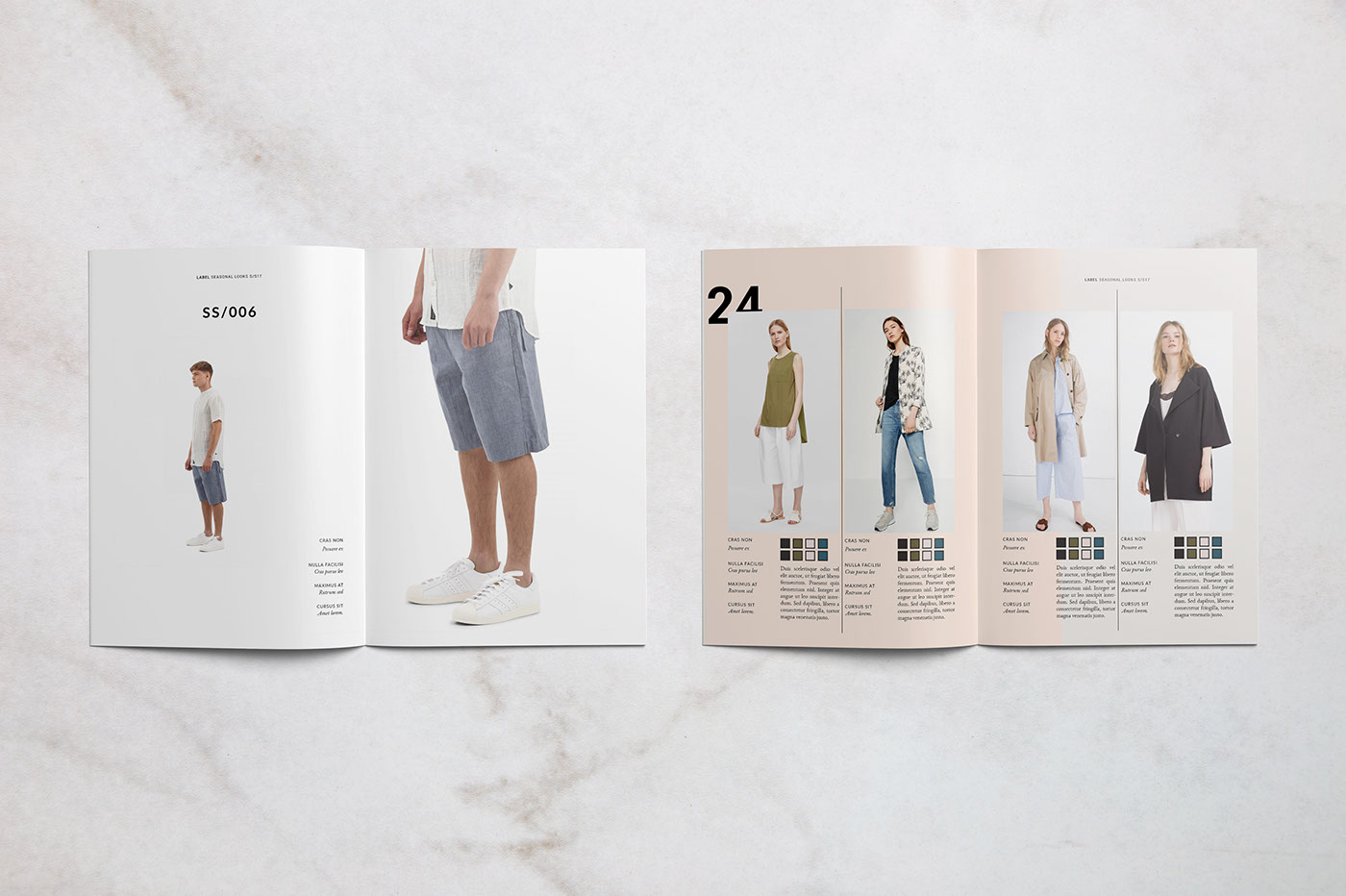 editorial template brand Layout print Lookbook catalog