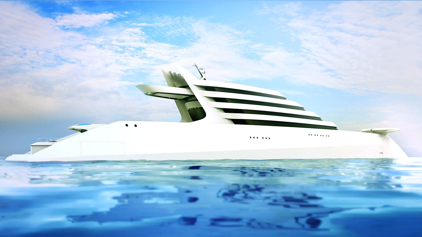 yacht superyacht yachtdesign transportation sketch rendering 3dmodeling luxury design Alias