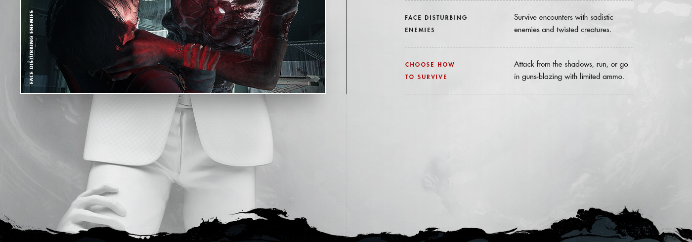 The Evil Within survival horror game UI ux Web Web Design  interaction hellowiktor