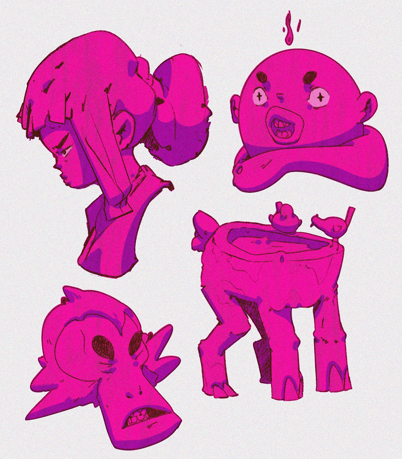 art Character Character design  character development concept art creatures Drawing  ILLUSTRATION  Procreate Visual Development