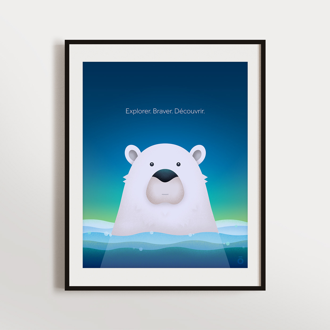 affiche animal bear ILLUSTRATION  ours ours polaire Polar Bear poster