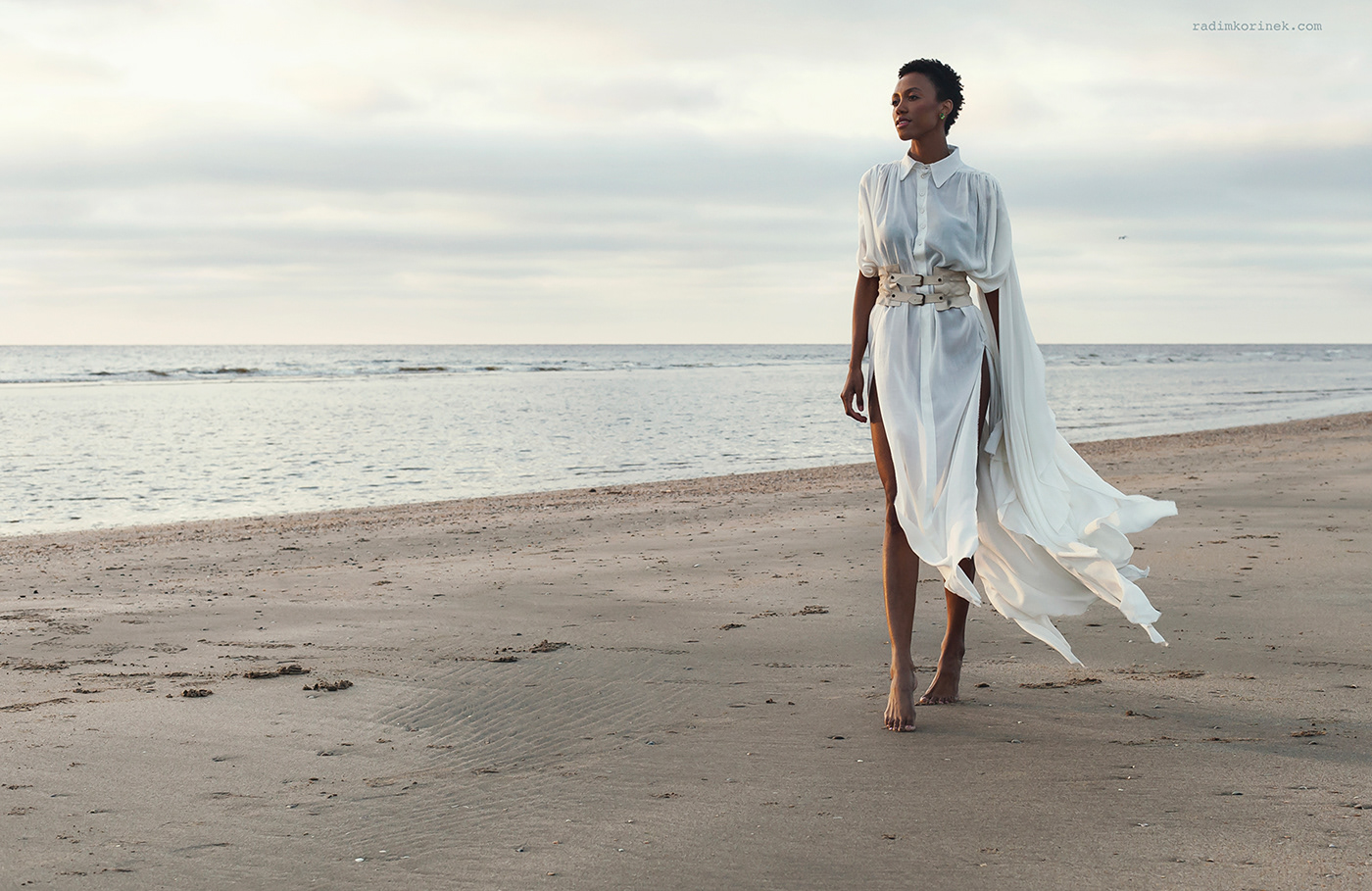 editorial fashin models sea Coast luxury fashiondesigner wind sunset sexy