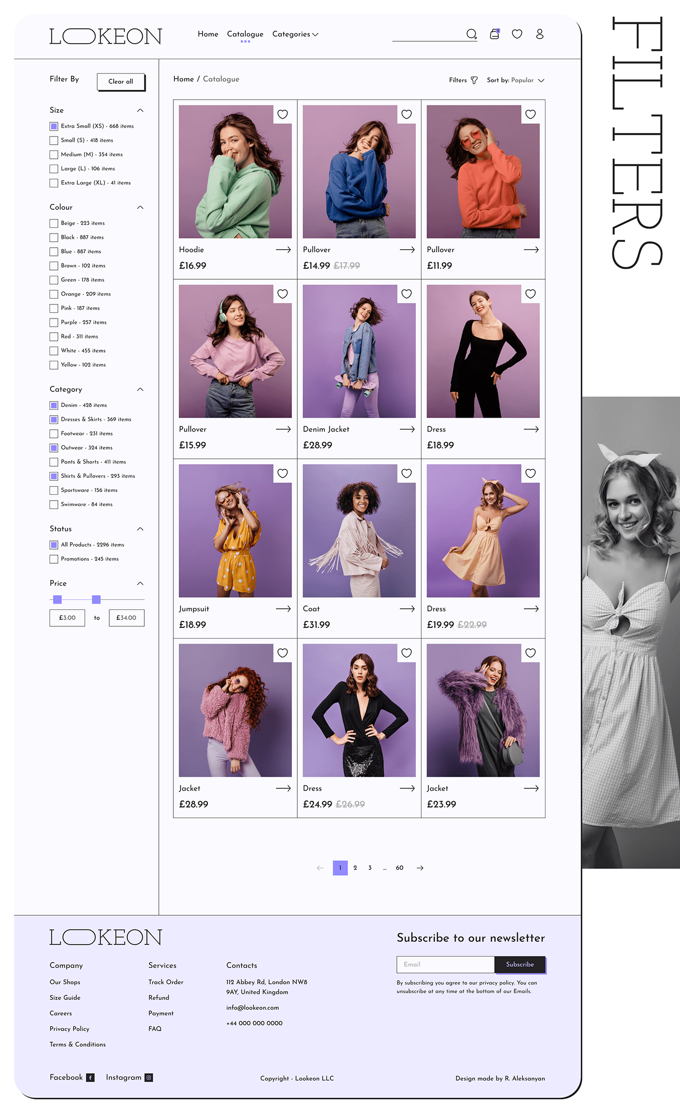 Clothing e-commerce Ecommerce Fashion  online store shop Shopping ui design UI/UX Web Design 