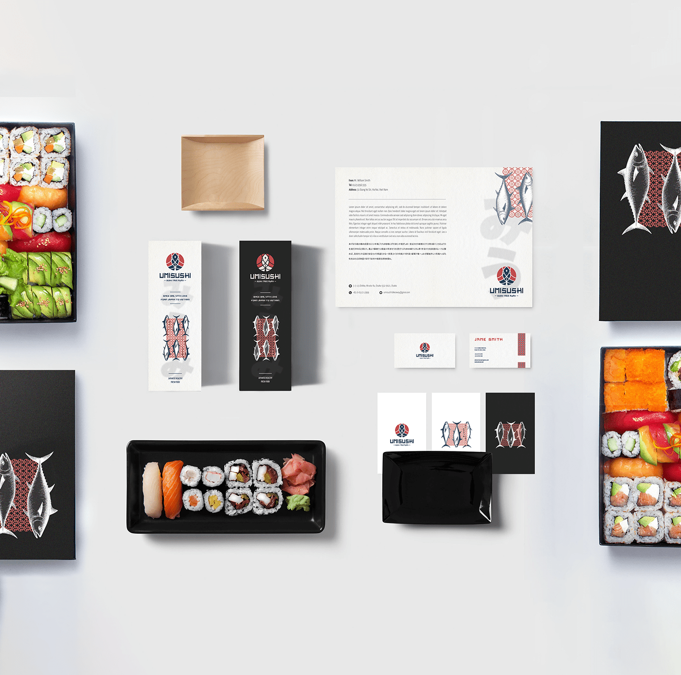 branding  F&B Food  graphic design  japan japanese Japanese Culture logo Sushi sushi branding