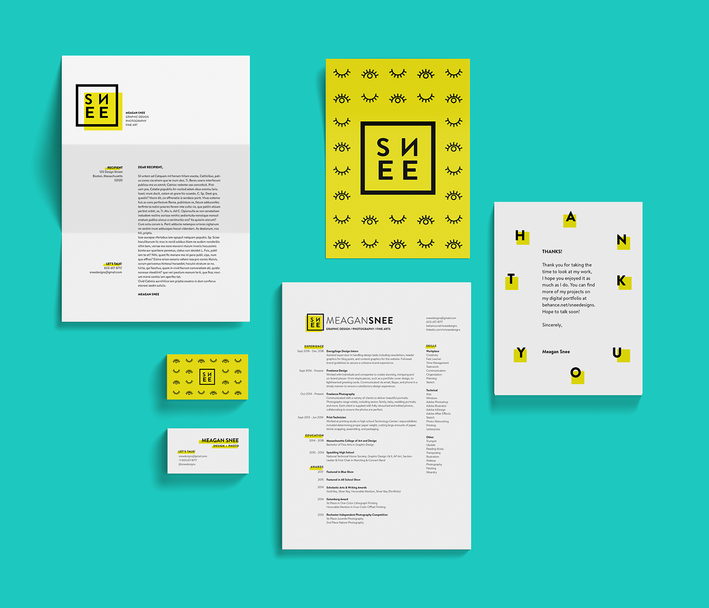 branding  identity personal business card Resume resume design personal branding yellow Junior Designer colorful