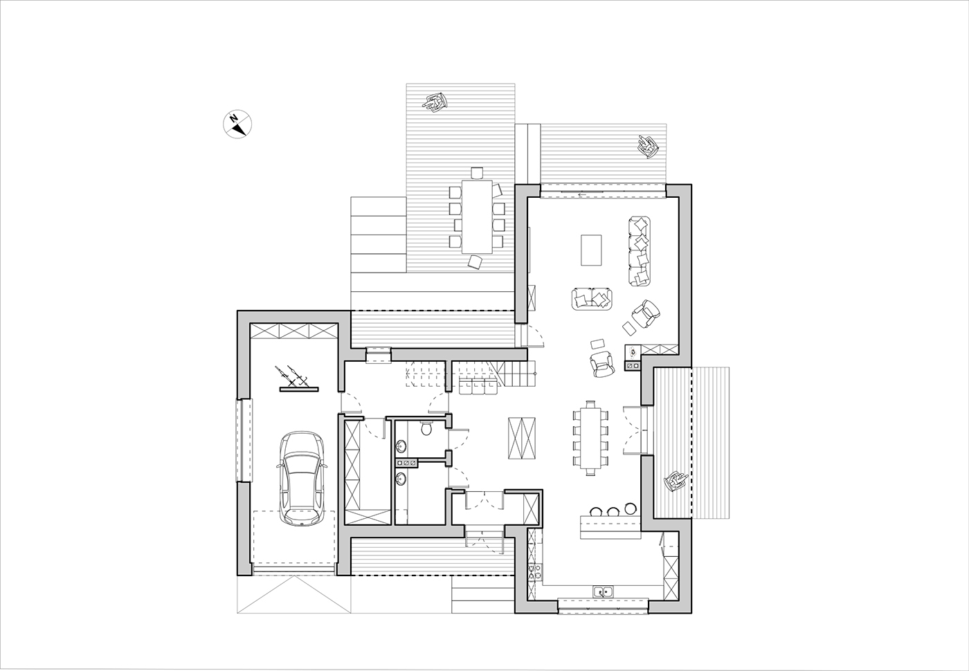 architecture house single-family house visualisation Render autumn