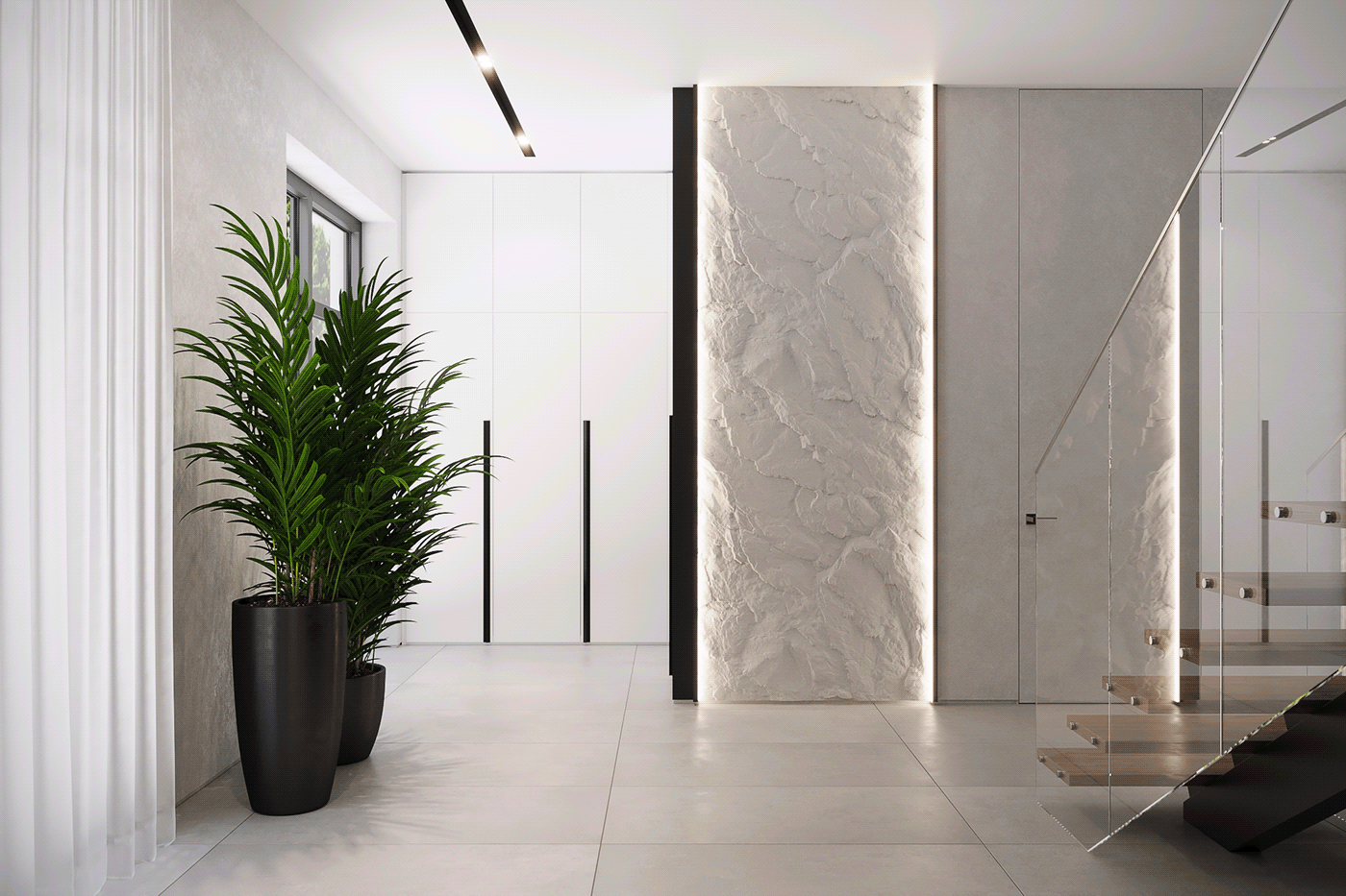 indoor 3ds max corona modern interior design  archviz 3D visualization Render
