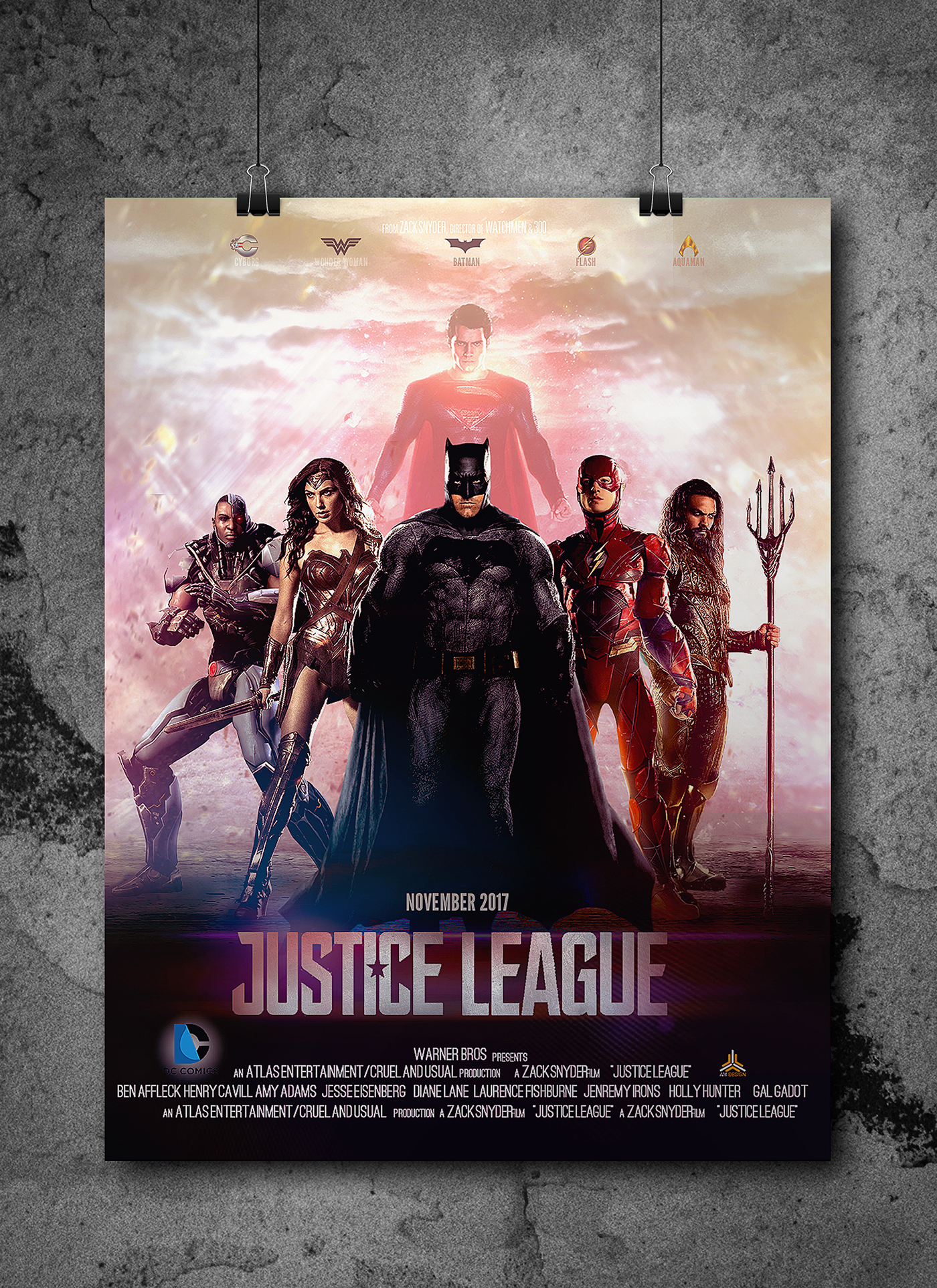 Justice league justice league poster design photoshop graphic movie