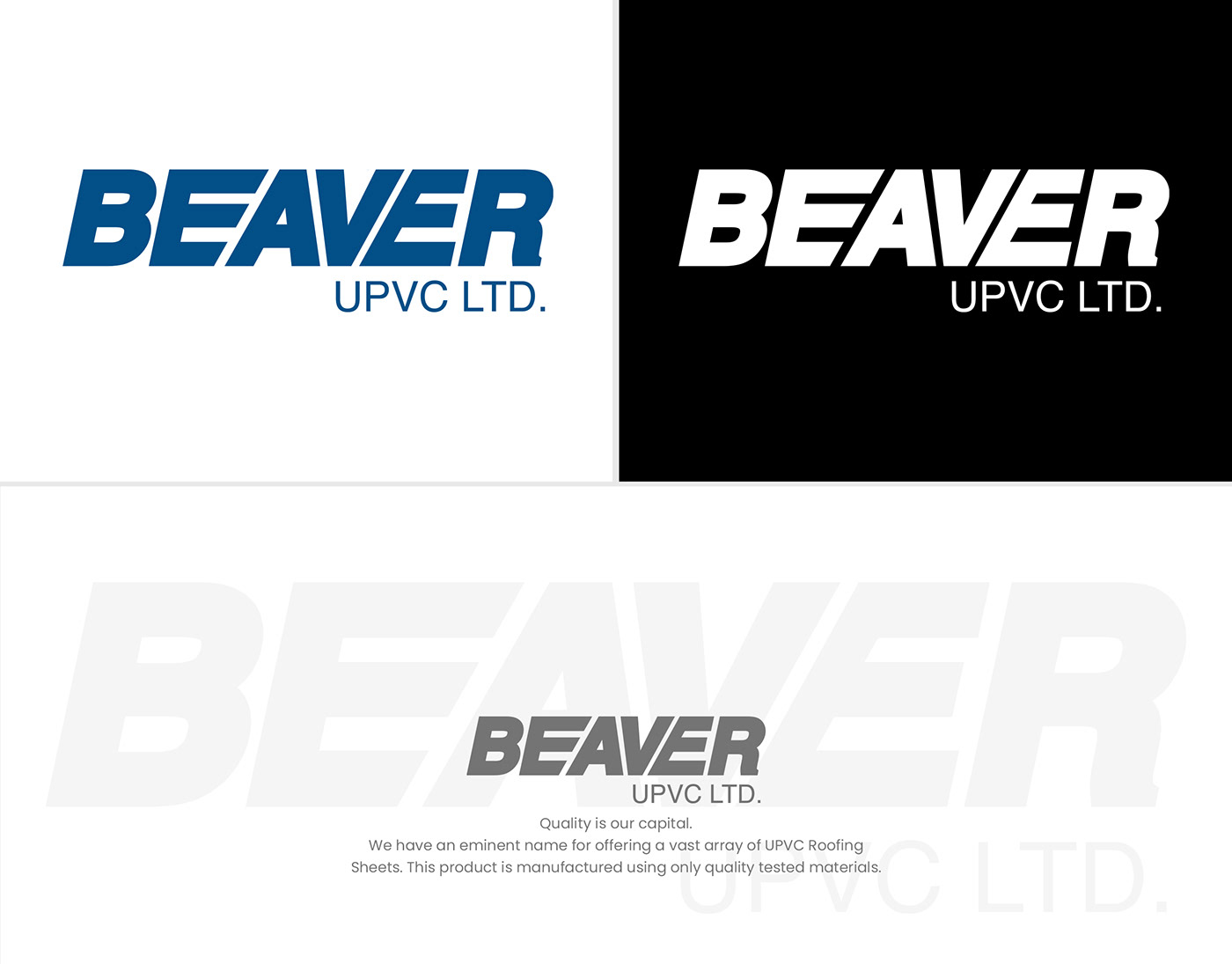 Logo Design logo brand identity logo visual identity Logo Graphic Designer beaver bd logo beaver logo design upvc brand logo upvc logo upvc rooftop logo