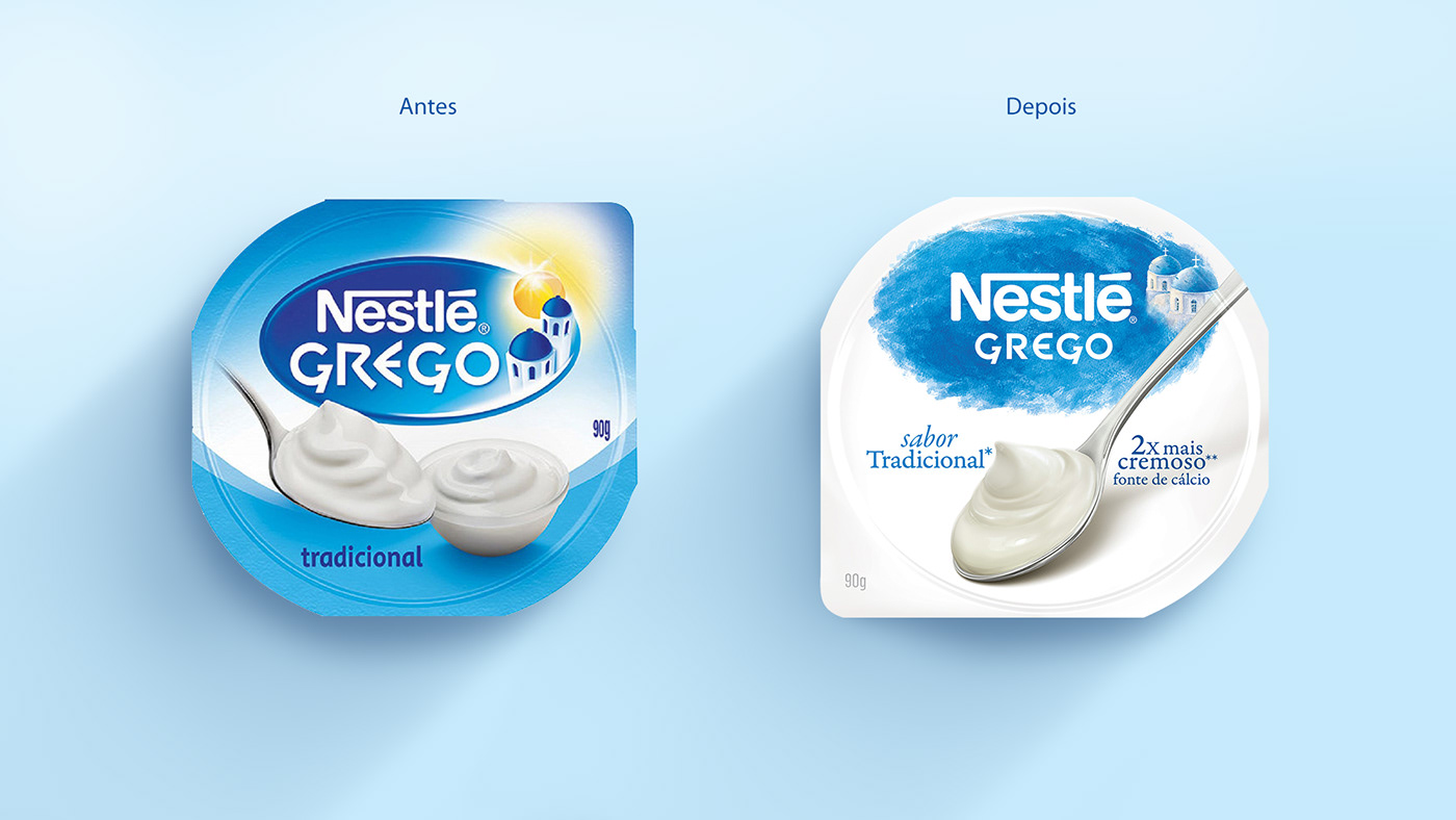 redesign Packaging branding  nestle grego yogurt iogurte design
